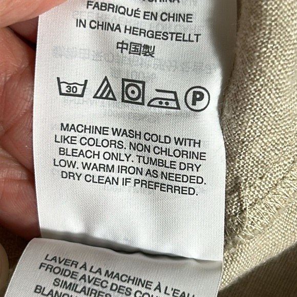 Baird McNutt x J Crew Popover Flax Irish Linen Top Size 8 - Picture 5 of 11